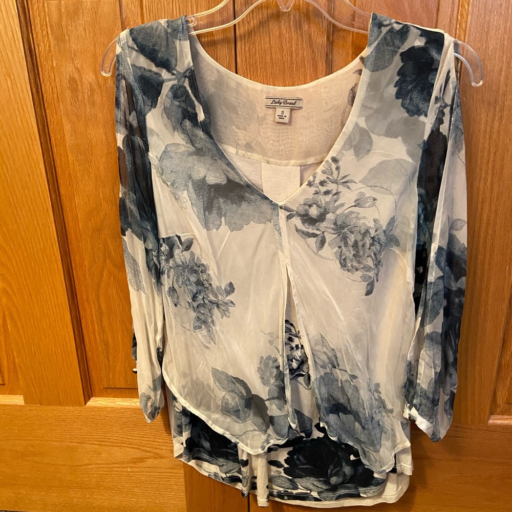 Lucky Brand Open Shoulder Blouse